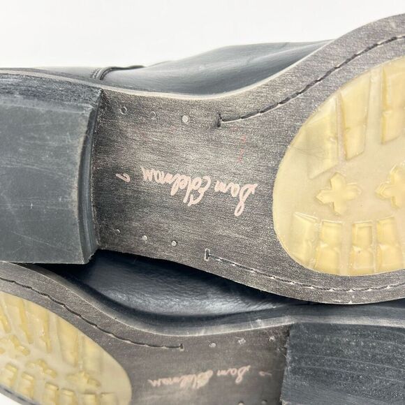 Sam Edelman Palmer Pointed Booties Women's 7 Black Leather Wrap Around Buckle - Picture 8 of 9